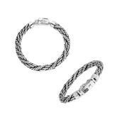Sterling Silver 7MM Handcrafted Bali Woven Bracelet with Box Clasp